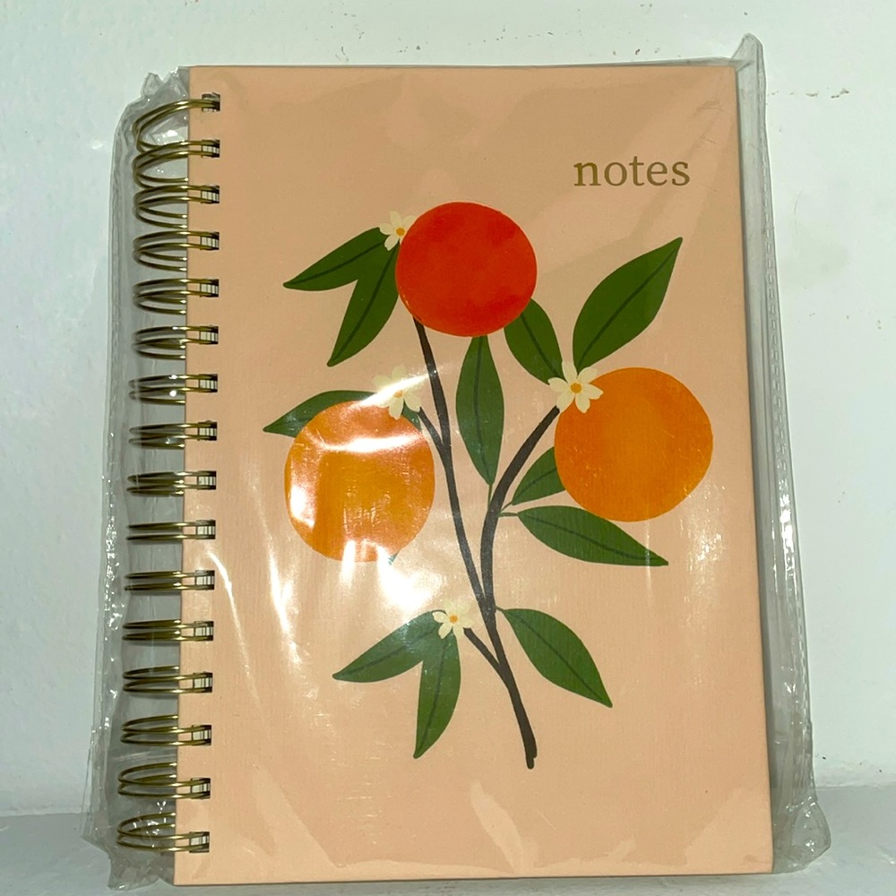 New in package eccolo oranges fruit mini lined gold spiral notebook journal - Picture 3 of 5